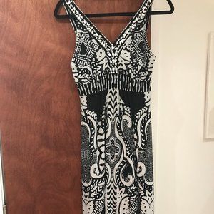 Style&Co Black and White Maxi Dress
